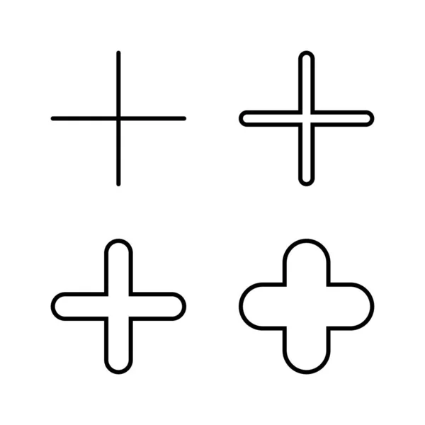 Плюс Піктограма Вектор Додати Знак Плюс Символ — стоковий вектор