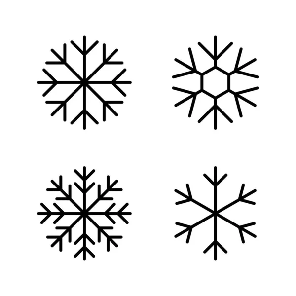 Διανυσματική Εικόνα Χιονιού Πρόσημο Και Σύμβολο Νιφάδας Χιονιού — Διανυσματικό Αρχείο