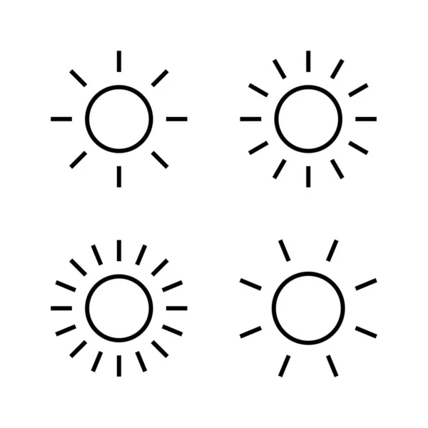 Sun Icon Vector Brightness Sign Symbol — Stock Vector