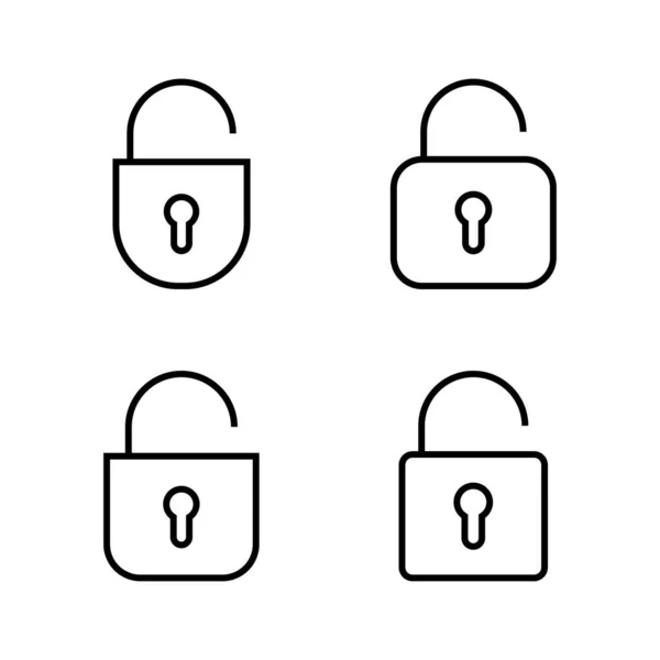 Unlock Icon Vector Unlock Sign Symbol Unlocked Padlock Icon — Stock Vector