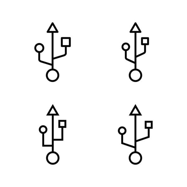 Usb Διάνυσμα Εικονίδιο Σύμβολο Και Σύμβολο Flash Disk Σήμα Φλας — Διανυσματικό Αρχείο