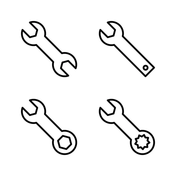 Wrench Icon Vector Repair Icon Tools Sign Symbol — Stock Vector