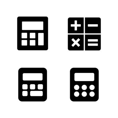 Hesap makinesi ikon vektörü. Hesap makinesi işareti ve simgesi.