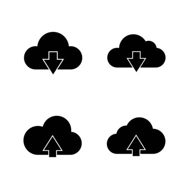 Bulut simgesi vektörü. bulut işareti ve sembol
