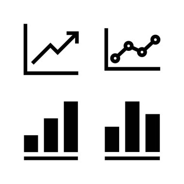 Grafik simgesi vektörü büyüyor. Çizelge ve sembol. diyagram simgesi