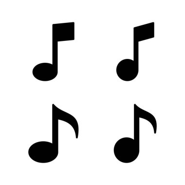 Müzik ikonu vektörü. nota işareti ve sembol