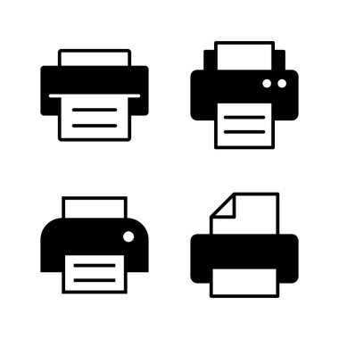 Simge vektörünü yazdır. yazıcı işareti ve sembol