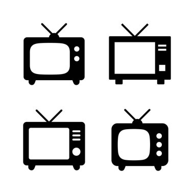 Televizyon ikonu vektörü. televizyon işareti ve sembol