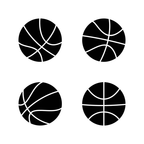 Vecteur Icônes Basket Signe Symbole Balle Basket Ball — Image vectorielle