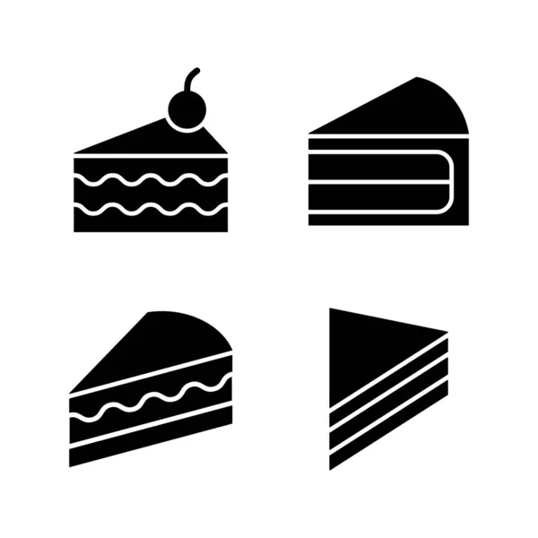 Icône Gâteau Vecteur Gâteau Signe Symbole Icône Gâteau Anniversaire — Image vectorielle