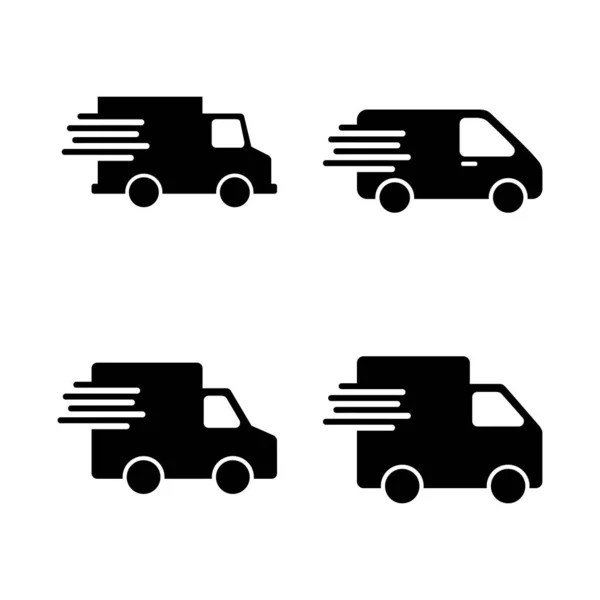 Φορτηγό Παράδοσης Διάνυσμα Σημάδι Και Σύμβολο Φορτηγού Παράδοσης Εικονίδιο Γρήγορης — Διανυσματικό Αρχείο