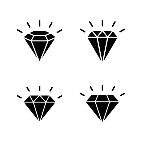 Diamentowy Wektor Ikony Znak Diamentowych Klejnotów Symbol — Wektor stockowy