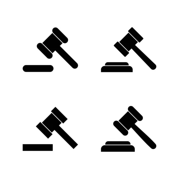 アイコンベクトルを表示します ギャベルのサインとシンボルを 法律上のアイコン オークションハンマー — ストックベクタ