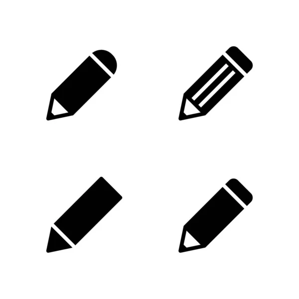 铅笔图标向量 笔迹和符号 编辑图标向量 — 图库矢量图片