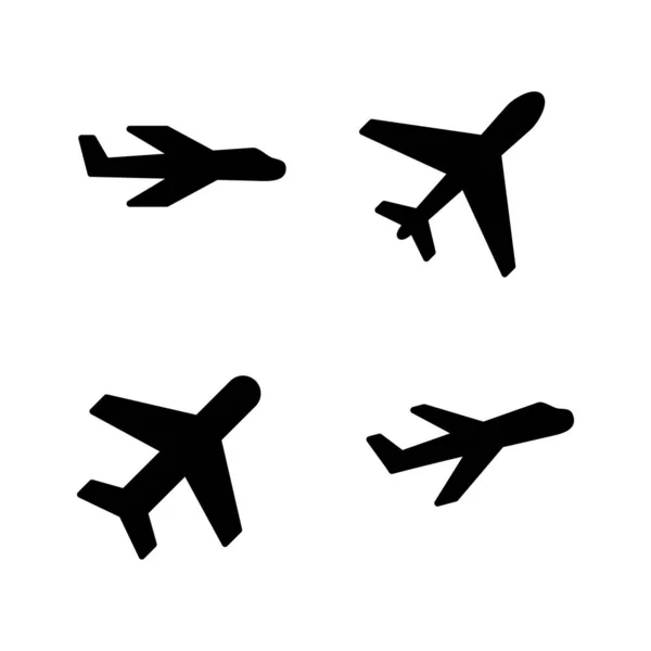 Wektor Ikony Samolotu Znak Symbol Samolotu Symbol Transportu Lotniczego Znak — Wektor stockowy
