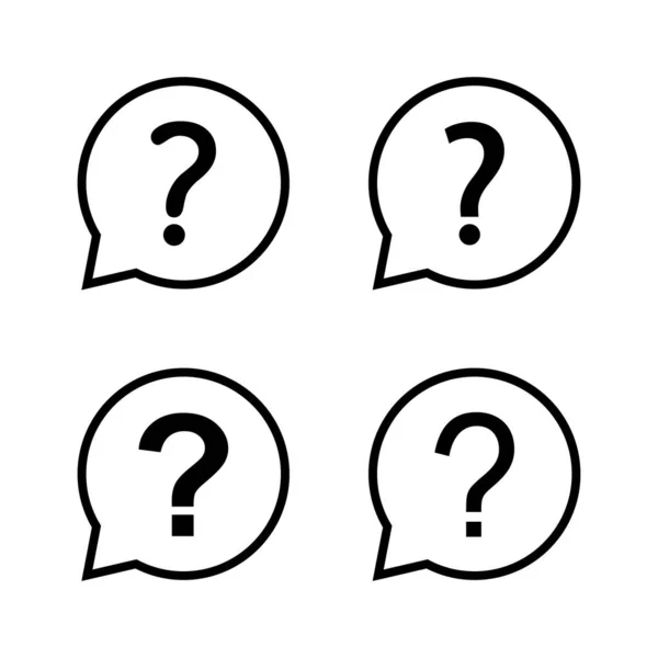 Icono Pregunta Vector Signo Interrogación Símbolo — Vector de stock