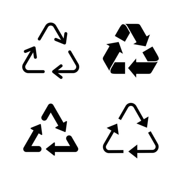 Reciclar Vetor Ícone Sinal Reciclagem Símbolo — Vetor de Stock