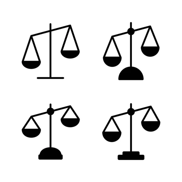 Чешуйчатый Вектор Значков Значок Масштаба Закона Знак Справедливости Символ — стоковый вектор