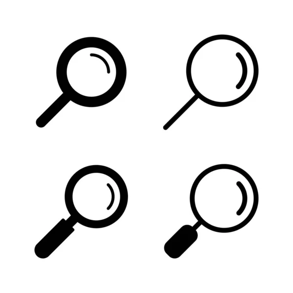 Αναζήτηση Διάνυσμα Εικονίδιο Αναζήτηση Μεγεθυντικό Φακό Σημάδι Και Σύμβολο — Διανυσματικό Αρχείο