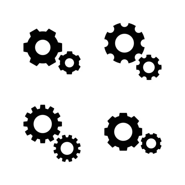 Configurando Vetor Ícone Sinal Engrenagem Símbolo Sinal Engrenagem — Vetor de Stock