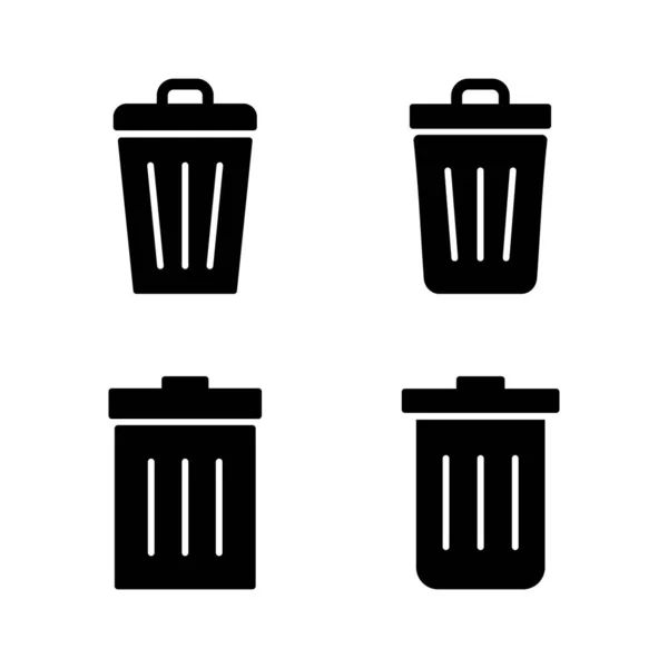 Vetor Ícone Lixo Ícone Lata Lixo Excluir Sinal Símbolo — Vetor de Stock