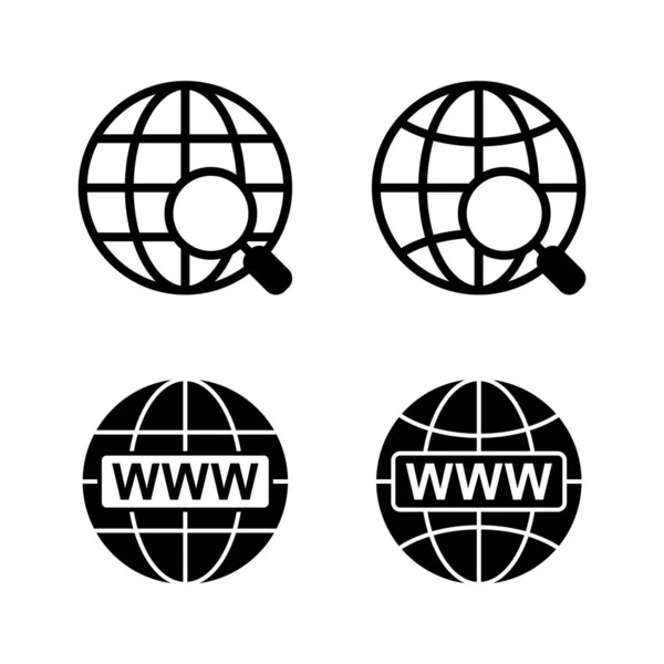 Web Icon Vector Web Sign Symbol Web Click Icon Global — Stock Vector