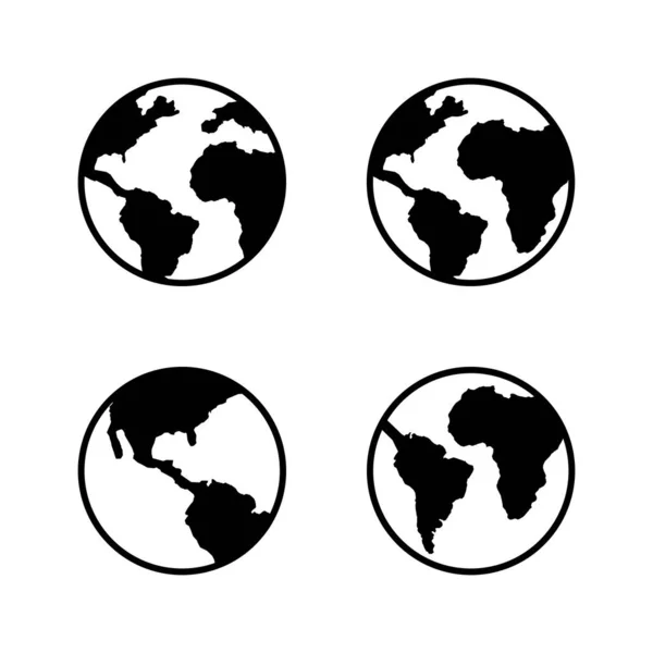 世界地图矢量 世界地图的标志和符号 Globe图标 — 图库矢量图片