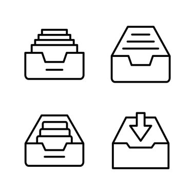 Dizin simgesi vektörünü arşivle. Belge vektör simgesi. Depolama simgesini arşivle.