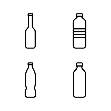 Şişe ikonu vektörü. şişe işareti ve sembol