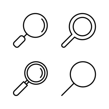 Simge vektörünü ara. Büyüteç işareti ve sembolü ara