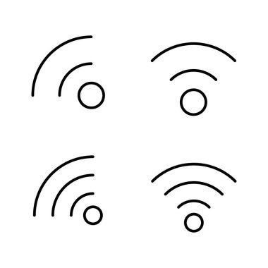Wifi simge vektörü. İşaret işareti ve sembol. Kablosuz simge