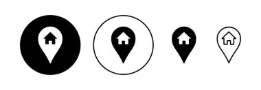 Address icon vector for web and mobile app. home location sign and symbol. pinpoint