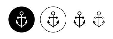 Anchor icon vector for web and mobile app. Anchor sign and symbol. Anchor marine icon.