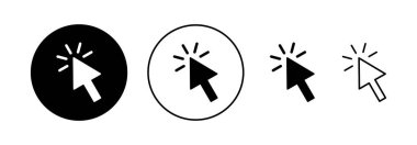 Click icon vector for web and mobile app. pointer arrow sign and symbol. cursor icon