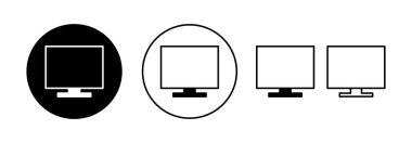 Computer icon vector for web and mobile app. computer monitor sign and symbol
