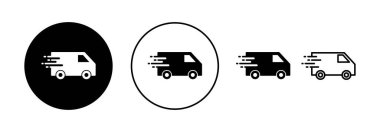 Delivery truck icon vector for web and mobile app. Delivery truck sign and symbol. Shipping fast delivery icon