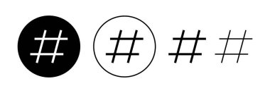 Hashtag icon vector for web and mobile app. hashtag sign and symbol