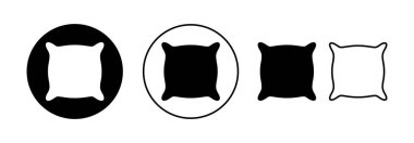 Web ve mobil uygulama için yastık simgesi vektörü. Yastık işareti ve sembol. Rahat yumuşacık yastık.