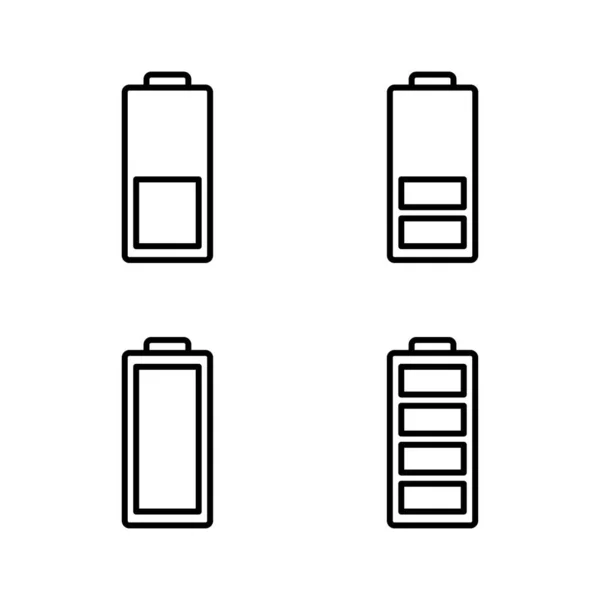 Batteriikonvektor Skilt Med Batteriladning Batteriladenivå – stockvektor
