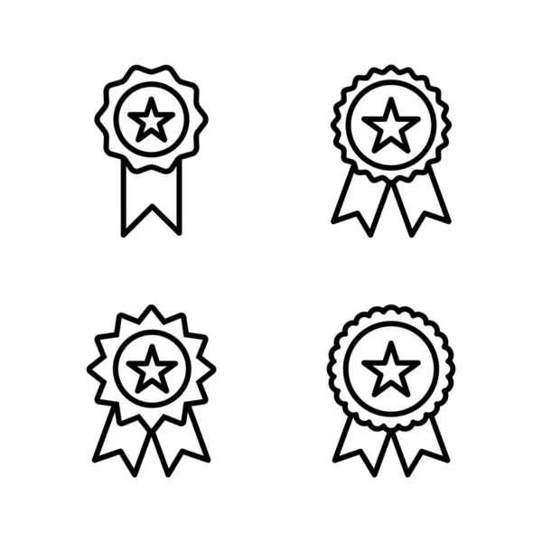 Badge Icon Vector Awards Icon Vector Achieve Sign Symbols — Stock Vector