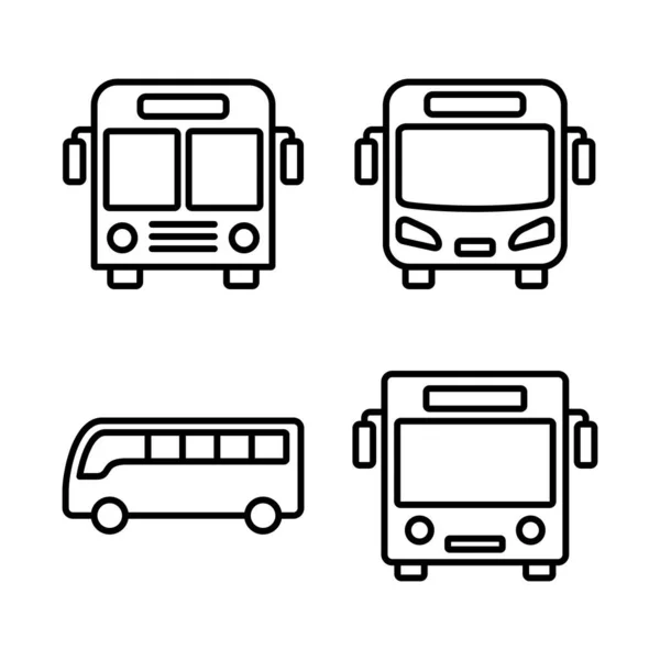 Bussikonvektorn Bussskylt Och Symbol — Stock vektor
