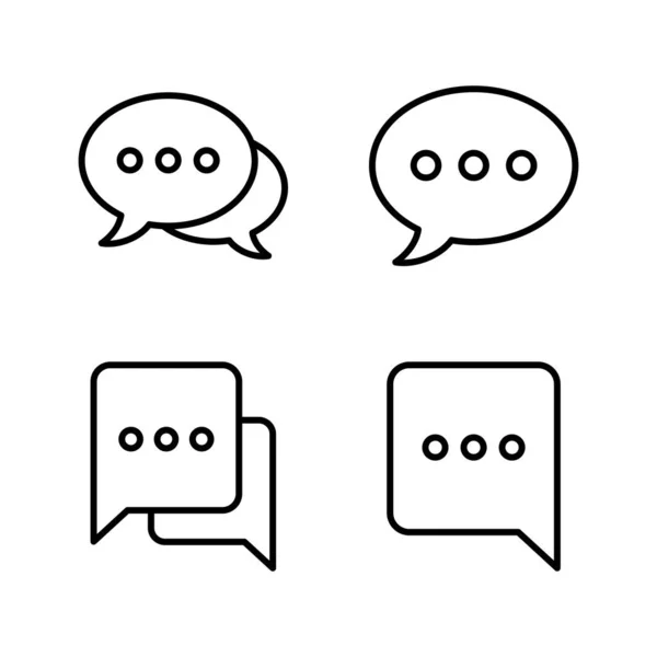 Chat Icon Vector Speech Bubble Sign Symbol Comment Icon Message — Stock Vector