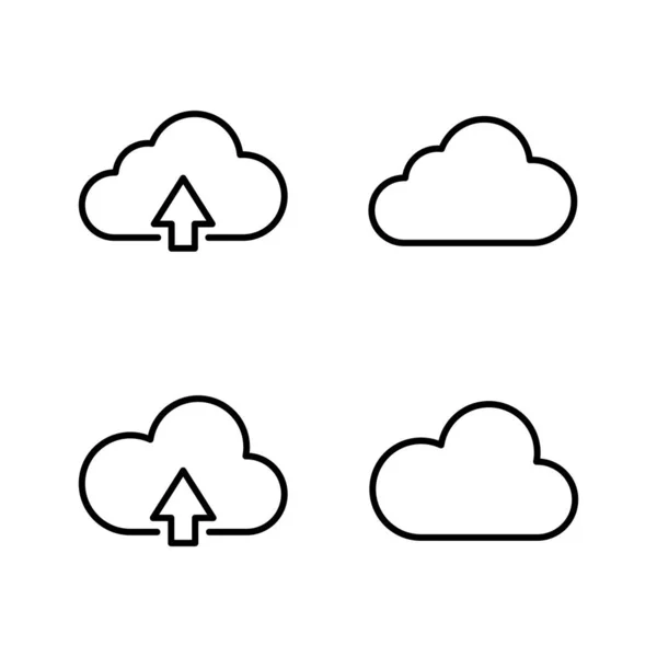 Wolkensymbolvektor Wolkenzeichen Und Symbol — Stockvektor