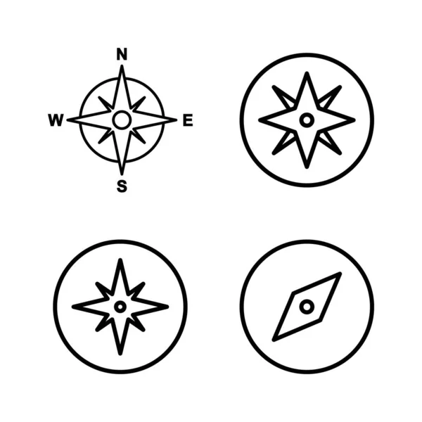 Kompass Symbolvektor Pfeil Kompass Symbol Zeichen Und Symbol — Stockvektor