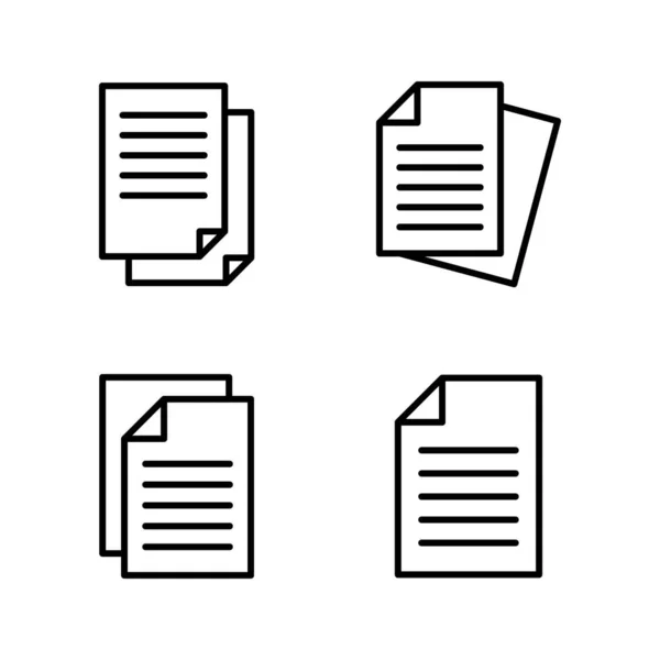 Wektor Ikony Dokumentów Znak Symbol Papieru Ikona Pliku — Wektor stockowy