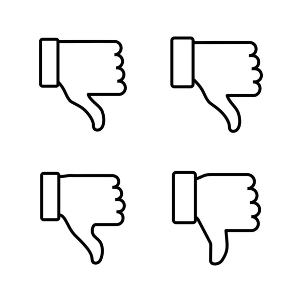 Dislike Icon Vector Dislike Sign Symbol Hand Thumb — Stock Vector