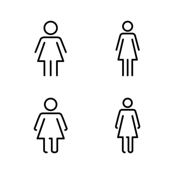 Vecteur Icône Féminin Signe Symbole Femme — Image vectorielle