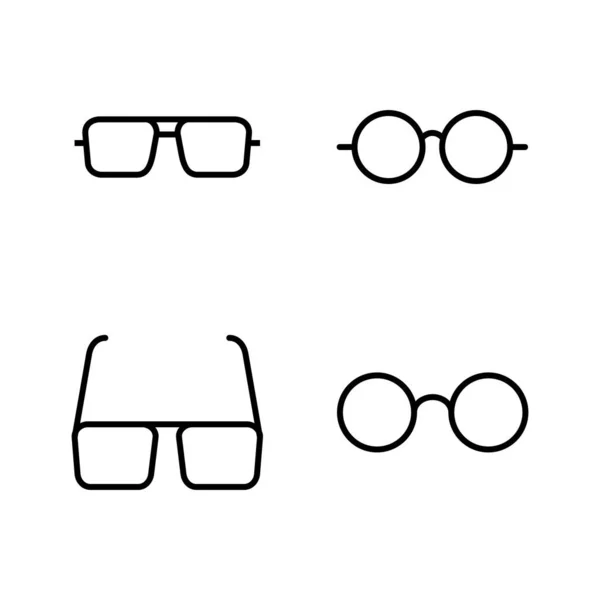 Glasses Icon Vector Glasses Sign Symbol — Stock Vector