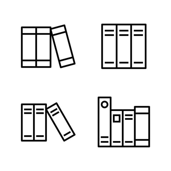 Könyvtári Ikon Vektor Oktatási Jel Szimbólum — Stock Vector