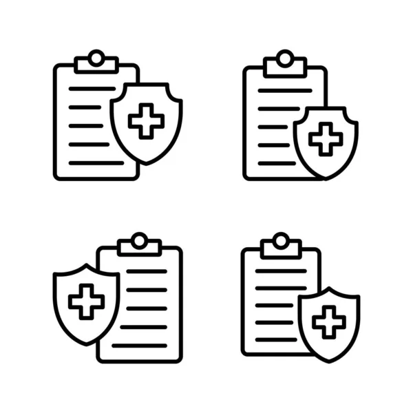 Icône Assurance Médicale Vecteur Signe Symbole Assurance Maladie — Image vectorielle